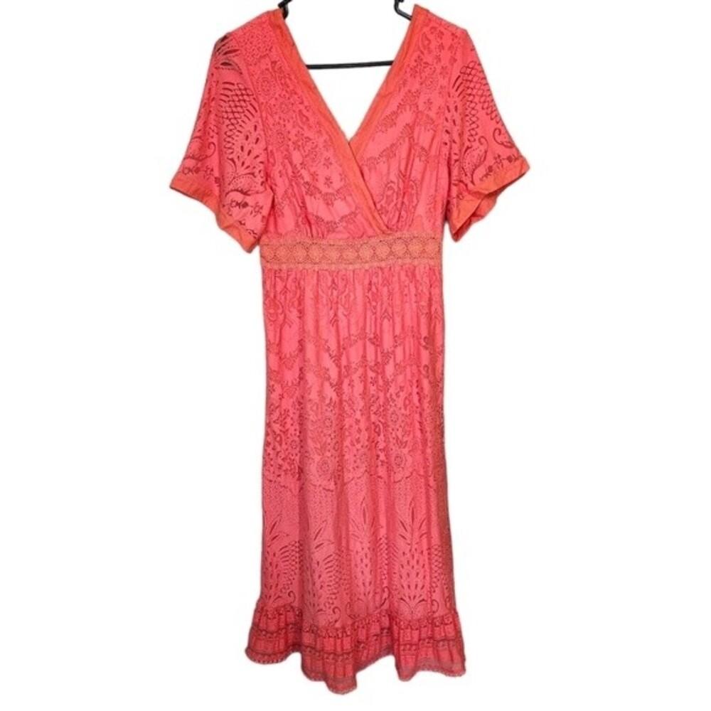 Anthropologie Farm Rio Devore Maxi Dress sz XSmall Petite